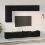 Juego de Mueble de TV 6 pcs Roble negro 30.5 x 30 x 90 cm