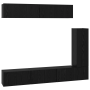 Juego de Mueble de TV 6 pcs Roble negro 30.5 x 30 x 90 cm
