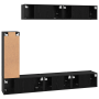 Juego de Mueble de TV 6 pcs Roble negro 30.5 x 30 x 90 cm