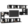 Conjunto de Muebles para TV con estante Otro 10 pcs Roble negro