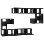 Conjunto de Muebles para TV con estante Otro 10 pcs Roble negro
