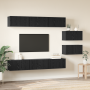 Mueble de TV 8 pcs Roble negro 60 x 30 x 30.5 cm