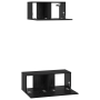 Mueble para TV Otro 2 pcs Roble negro 80 x 30 x 30 cm