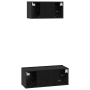 Mueble para TV Otro 2 pcs Roble negro 80 x 30 x 30 cm