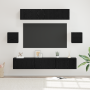 Juego de Mueble para TV Otro 7 pcs Roble negro 80 x 30 x 30 cm