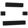 Juego de Mueble para TV Otro 7 pcs Roble negro 80 x 30 x 30 cm