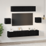 Juego de Mueble para TV Otro 7 pcs Roble negro 80 x 30 x 30 cm