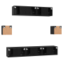 Juego de Mueble para TV Otro 7 pcs Roble negro 80 x 30 x 30 cm