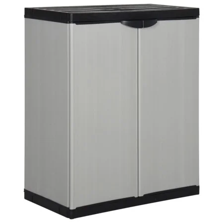 Garden cabinet with 1 gray and black shelf 68x40x85 cm by vidaXL, Lockers and storage cabinets - Ref: Foro24-340981, Price: 1...