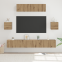 Juego de Mueble para TV 7 pcs Roble artesanal 80 x 30 x 30 cm