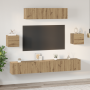 Juego de Mueble para TV 7 pcs Roble artesanal 80 x 30 x 30 cm