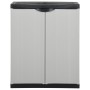 Gartenschrank mit 1 Regal grau und schwarz 68x40x85 cm von vidaXL, Schließfächer und Lagerschränke - Ref: Foro24-340981, Prei...
