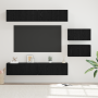 Mueble de TV 6 pcs Roble negro 80 x 30 x 30.5 cm