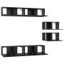 Mueble de TV 6 pcs Roble negro 80 x 30 x 30.5 cm