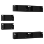 Mueble de TV 6 pcs Roble negro 80 x 30 x 30.5 cm