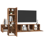 Conjunto de mueble de TV con estante 5 pcs Madera envejecida