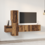 Conjunto de mueble de TV con estante 5 pcs Madera envejecida