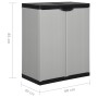 Gartenschrank mit 1 Regal grau und schwarz 68x40x85 cm von vidaXL, Schließfächer und Lagerschränke - Ref: Foro24-340981, Prei...