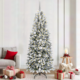 Árbol de Navidad Blanco 210 cm PVC