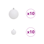 Árbol de Navidad Blanco 210 cm PVC