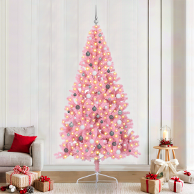 Árbol de Navidad artificial mitad Rosa 240 cm PVC
