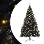 Árbol de Navidad artificial mitad Negro 240 cm PVC
