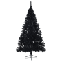 Árbol de Navidad artificial mitad Negro 240 cm PVC