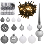 Árbol de Navidad artificial mitad Negro 240 cm PVC