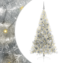 Árbol de Navidad artificial mitad Plateado 210 cm PET
