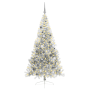 Árbol de Navidad artificial mitad Plateado 210 cm PET