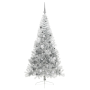 Árbol de Navidad artificial mitad Plateado 210 cm PET
