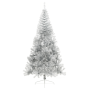 Árbol de Navidad artificial mitad Plateado 210 cm PET