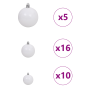 Árbol de Navidad artificial mitad Plateado 210 cm PET