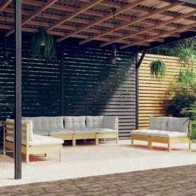 Muebles de jardín 8 piezas cojines madera maciza de pino de vidaXL, Conjuntos de jardín - Ref: Foro24-3096232, Precio: 601,06...