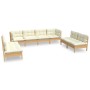 Gartenmöbel 8 Stück Kissen aus massivem Kiefernholz von vidaXL, Gartensets - Ref: Foro24-3096232, Preis: 613,51 €, Rabatt: %