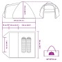 Carpa de cúpula con techo con almacenamiento con ventilación de