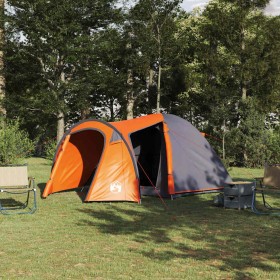 Carpa de cúpula con techo Gris y naranja 384 x 254 x 170 cm
