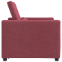 Sofá Cama Convertible 3 en 1 de Tela Rojo Vino