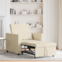 Sillón convertible 3 en 1 crema de tela