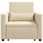 Sillón convertible 3 en 1 crema de tela