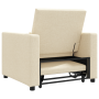 Sillón convertible 3 en 1 crema de tela