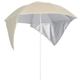 Beach umbrella with sand-colored side walls 215 cm by vidaXL, Umbrellas - Ref: Foro24-318836, Price: 30,95 €, Discount: %