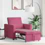 Sillón Convertible 3 en 1 Burdeos de Terciopelo