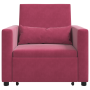 Sillón Convertible 3 en 1 Burdeos de Terciopelo