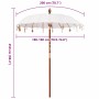 Sombrilla Manual Crema x 250 cm Algodón y madera maciza