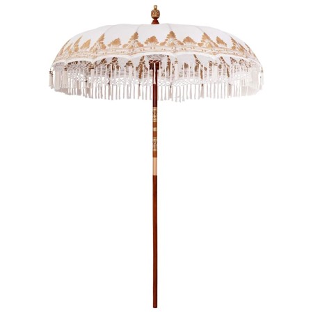 Sombrilla Crema 180-190 cm telas de Algodón & Madera & Bambú