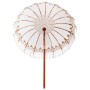 Sombrilla Crema 180-190 cm telas de Algodón & Madera & Bambú