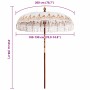 Sombrilla Crema 180-190 cm telas de Algodón & Madera & Bambú