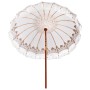 Sombrilla Crema 210-220 cm telas de Algodón & Madera & Bambú