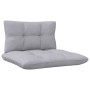 2-seater garden sofa with solid gray pine wood cushions by vidaXL, Outdoor sofas - Ref: Foro24-3095991, Price: 141,38 €, Disc...